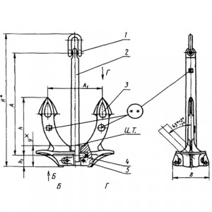 Якорь Холла 400 кг ГОСТ 761-74